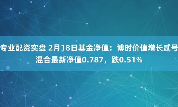 专业配资实盘 2月18日基金净值：博时价值增长贰号混合最新净值0.787，跌0.51%