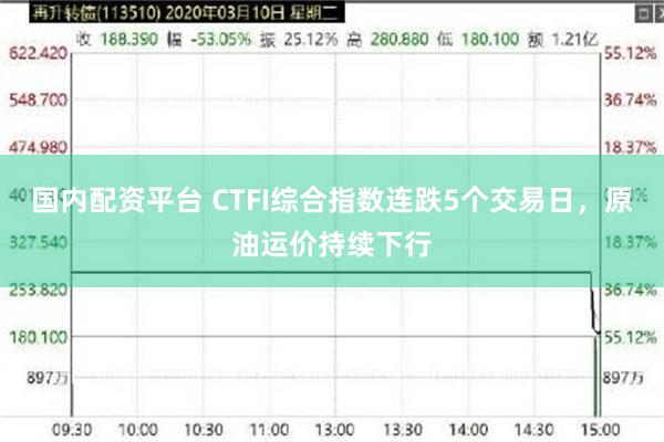 国内配资平台 CTFI综合指数连跌5个交易日，原油运价持续下行